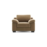 Esquel Luxe 1 Seater Fabric Sofa in Fawn Velvet Colour