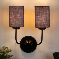 Dexter Dual Blue Jute Wall Mounted Lamp Iron Base(KV42)