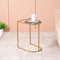 Contemporary Iron Side Table in Gold Colour
