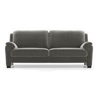 Farina Luxe 3 Seater Fabric Sofa in Ash Grey Velvet Colour
