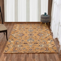 Presto Gold Traditional Hand Tufted Wool Carpet 4X6 Feet