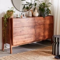 Wallace Acacia Wood Chest Of Drawers In Natural Finish