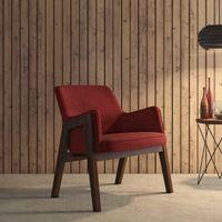 Carven Lounge Chair in Red Colour