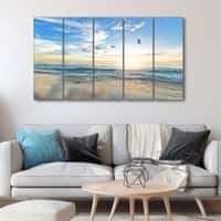 The Castle Decor Sea Art Wall Painting Wooden Framed 27x48 Inch (Style 1)