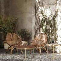 Albertoni Round Coffee Table With Ms Gold Base