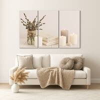 Truss Pcs Beige Green Zen Bathroom Framed Canvas Wall Canvas Wall Prints Set of 3 Multicolor Matte