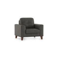 Verona Essential 1 Seater Fabric Sofa in Steel Colour