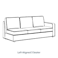 Apollo Left Aligned 3-Seater Fabric Sofa in Moss Green Colour