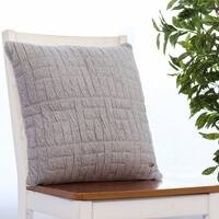 Maze Box Soft Grey Melange  And Natural Cushion Cover 18X18 Inches
