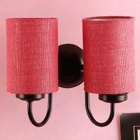 Rayanna Pink Natural Fiber Wall Light