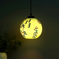 Contemporary Glass Electric Hanging Light in White Colour