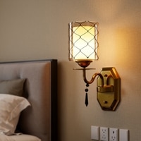 Eliante Modern Wall Lights Mild Steel & Glass Material Antique & Champaign Finish