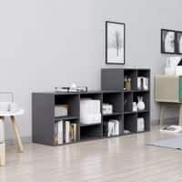 Hexa Engineered Wood Bookshelf Multipurpose Storage Rack in Slate Grey Colour