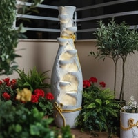 White Fiber Glass Magnum Lamp Water Fountain