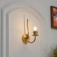 Elena Brass Single Shade Wall Light