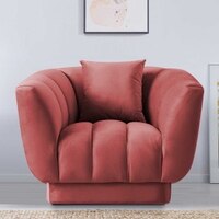 Exalt Fabric Sofa (Pink)