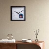 Pisces Zodiac Wooden Wall Clock with Dreamy Illustration