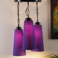 Landyn Blue Fabric Cluster Hanging Light