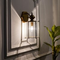 Andre  Single Arm Wall Light in Brass Finish
