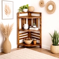 Cutlet Solid Wood  Bookshelf in Honey Oak Finish