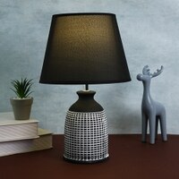 Ceramic Table Lamp Black Timeless Elegant Design