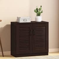 Bennis 9 Pair Shoe Rack in Dark Walnut Finish