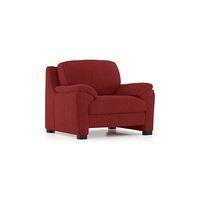 Farina Premium 1 Seater Fabric Sofa in Salsa Red Colour