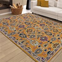 Jane Orange Solid Hand-Tufted Wool 9X7 Feet Carpet