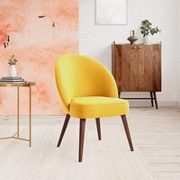 Toled Accent chair Velvet in Yellow Color