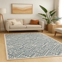 Indigo Lotus Carpet 5 X 7