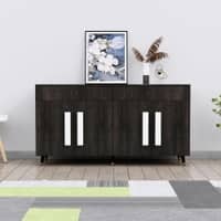 Hexa Red Multipurpose Storage Cabinet With 2 Drawer 4 Door in Flower Wenge Colour