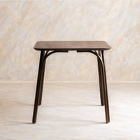 Arco Stainless Steel Square Outdoor Dining Table in Brown Colour