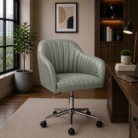 Doe Buck Colm Modern Sage Leatherette Office Chair