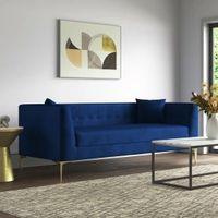 Alpha Fabric Sofa - Navy Blue