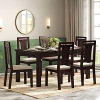 Fidora 6 Seater Dining Table With Set Of 6 Martha Dining Chairs Set Of 2