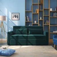 Camden 3 Seater Pull Out Sofa cum Bed In Malibu Blue Colour