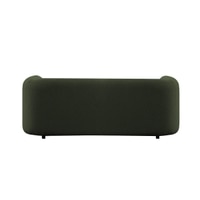 Zenol Boucle Fabric 2 Seater Sofa In Olive Green
