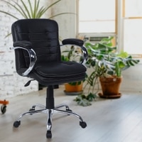 Lavish Medium Back Office Desk Chair (Black)