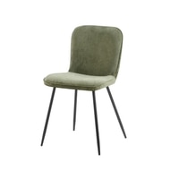 Pine Fabric Dining Chair in Green Colour