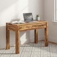 Abomey Sheesham Wood Study Computer Table In Natural Teak Finish