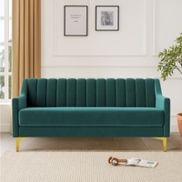 Fame Velvet 3 Seater Sofa in T Blue Colour
