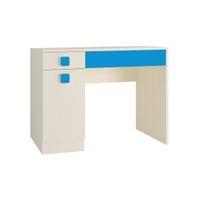 Kristina Kids Study Desk with Shuttered Cabinet and 2 Drawers in Light Wood Azure Blue Colour