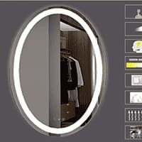 Oval Shape Lighted LED Mirror Modern  Vanity Mirror