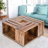 Milan Sheesham Wood Coffee Table In Teak Finish