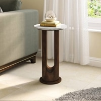 Orra Solid Wood Side Table in Mango Walnut Finish