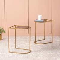 Contemporary Iron Side Table in  Finish - Set of 2