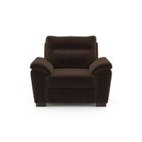 Adelaide Premium 1 Seater Fabric Sofa in Dark Earth Colour