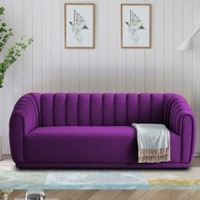 Rosa Fabric Sofa (Purple)