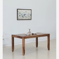 Anitz Solid Wood 6 Seater Dining Table in Provincial Teak Finish