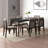 Galaxy 6 Seater Dining Table In American Walnut Finish